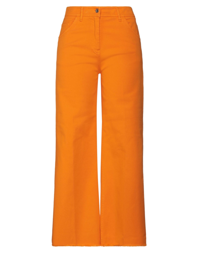 Shop True Royal Woman Pants Orange Size 6 Cotton, Elastane