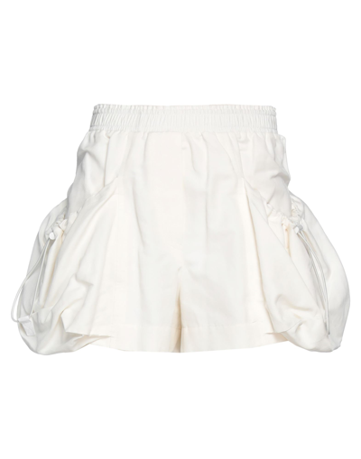 Shop Stella Mccartney Woman Shorts & Bermuda Shorts White Size 6-8 Polyamide, Cotton, Linen