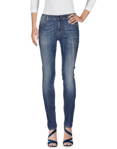 Shop Byblos Woman Jeans Blue Size 24 Cotton, Elastane
