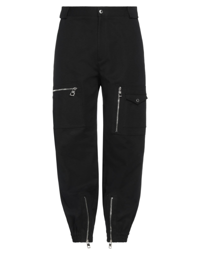 Shop Alexander Mcqueen Man Pants Black Size 33 Cotton
