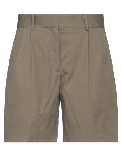 Shop Theory Woman Shorts & Bermuda Shorts Military Green Size 2 Cotton, Elastane