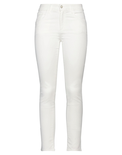 Shop Sonia De Nisco Woman Pants White Size 29 Cotton, Elastane