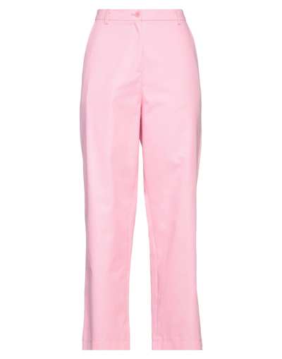 Shop Laura Urbinati Woman Pants Pink Size 10 Cotton