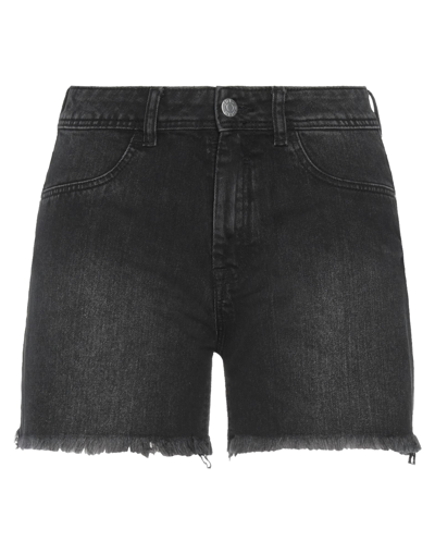 Shop Jacqueline De Yong Woman Denim Shorts Black Size 6 Cotton