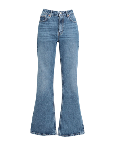 Shop Topshop Woman Jeans Blue Size 28w-32l Cotton