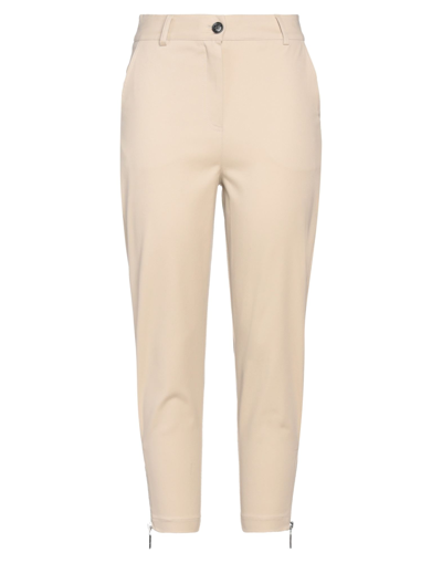 Shop Marc Ellis Woman Pants Beige Size L Cotton, Elastane