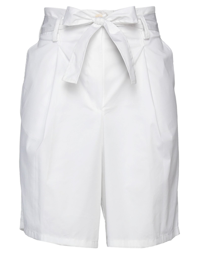 Shop Marc Ellis Woman Shorts & Bermuda Shorts White Size 6 Cotton
