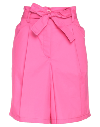 Shop Marc Ellis Woman Shorts & Bermuda Shorts Fuchsia Size 6 Cotton In Pink