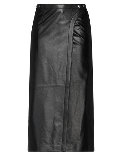 Shop Celine Long Skirts In Black