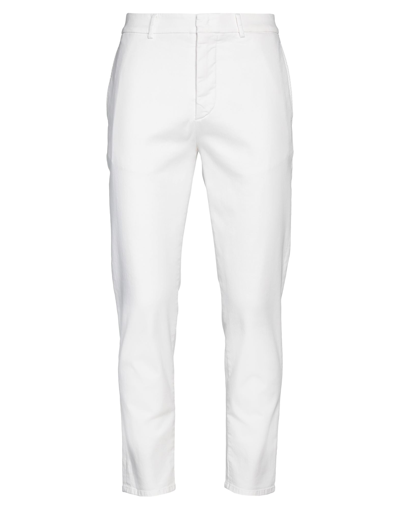 Shop Brooksfield Man Pants White Size 32 Cotton, Elastane
