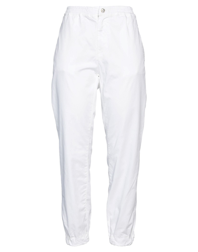 Shop Ean 13 Woman Pants White Size 10 Cotton, Elastane