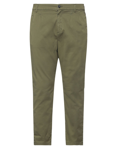 Shop Imperial Man Pants Military Green Size 34 Cotton, Elastane