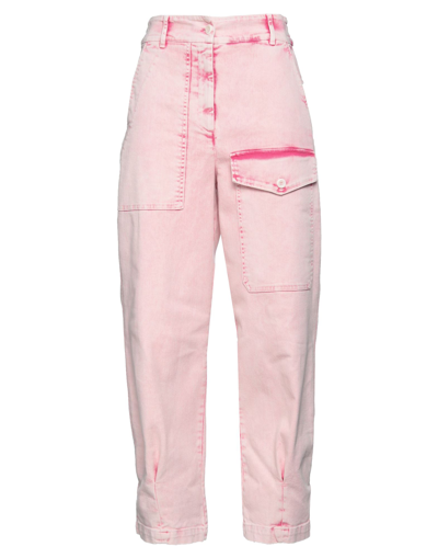 Shop Nude Woman Pants Pink Size 8 Cotton, Elastane