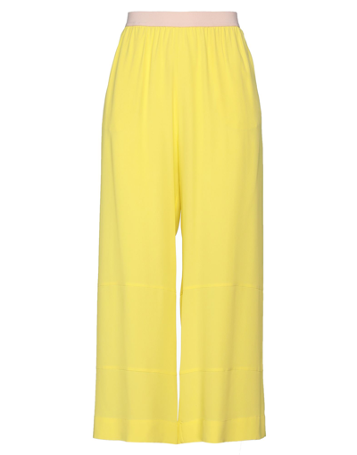 Shop Se-ta Rosy Iacovone Woman Pants Yellow Size 8 Acetate, Silk