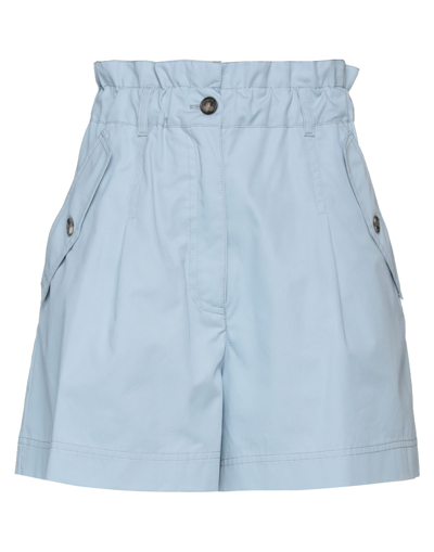 Shop Kenzo Woman Shorts & Bermuda Shorts Sky Blue Size 8 Cotton