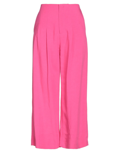 Shop Hopper Woman Pants Fuchsia Size 4 Viscose, Linen In Pink