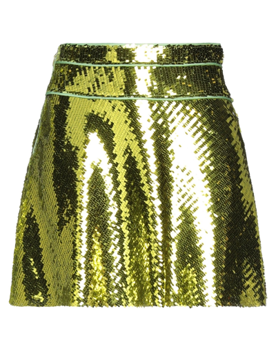 Shop Dsquared2 Woman Mini Skirt Acid Green Size 6 Polyester