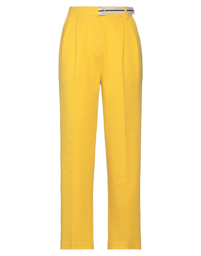 Shop Palm Angels Woman Pants Yellow Size 12 Cotton, Polyester
