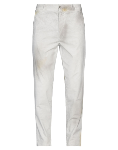 Shop En Avance Man Pants Light Grey Size 30 Cotton, Elastane