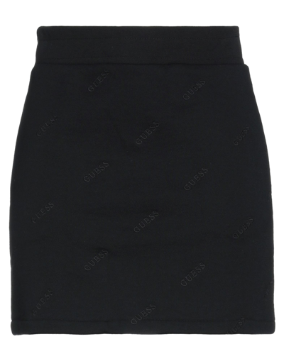 Shop Guess Woman Mini Skirt Black Size M Cotton, Polyester, Viscose, Elastane