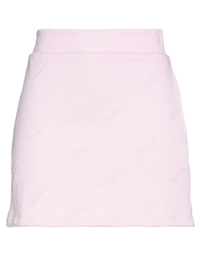 Guess Woman Mini Skirt Pink Size M Cotton, Polyester, Viscose, Elastane In Pink
