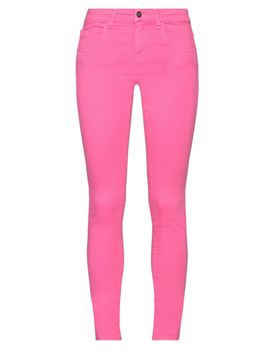 Shop Rebel Queen By Liu •jo Rebel Queen Woman Jeans Fuchsia Size 27 Cotton, Elastomultiester, Elastane In Pink