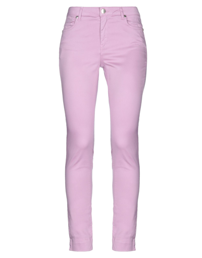 Shop Cristinaeffe Woman Pants Lilac Size 26 Cotton, Elastane In Purple