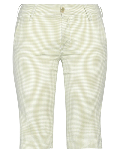 JACOB COHЁN JACOB COHЁN WOMAN SHORTS & BERMUDA SHORTS GREEN SIZE 27 COTTON, POLYAMIDE, ELASTANE 