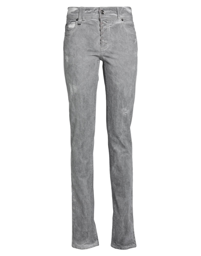 Shop Galliano Woman Jeans Grey Size 26 Cotton, Elastane