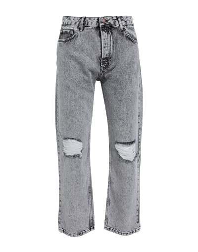 Shop Topman Man Jeans Grey Size 32w-30l Cotton