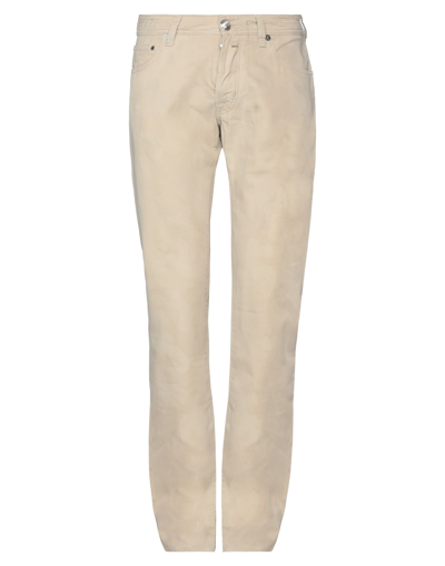 Shop Jacob Cohёn Man Pants Beige Size 29 Cotton, Linen