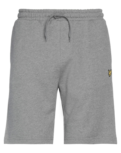 Shop Lyle & Scott Man Shorts & Bermuda Shorts Grey Size L Organic Cotton