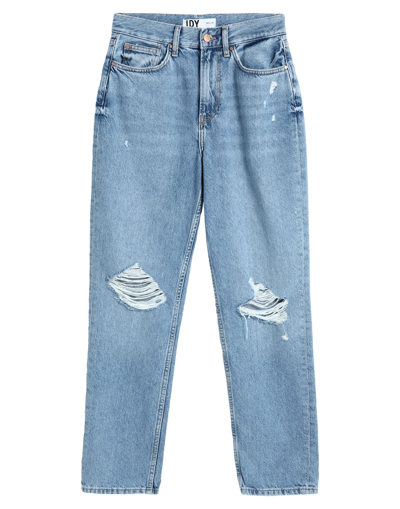Shop Jacqueline De Yong Woman Denim Pants Blue Size M-32l Cotton, Recycled Cotton