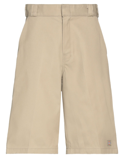 Shop Dickies Man Shorts & Bermuda Shorts Khaki Size 28 Polyester, Cotton In Beige