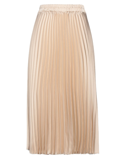 Shop Berna Woman Midi Skirt Beige Size M Polyester