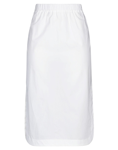 Shop Pdr Phisique Du Role Woman Midi Skirt White Size 0 Cotton