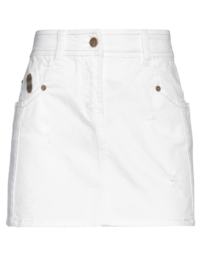 Shop Galliano Denim Skirts In White