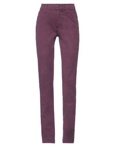 Shop Trussardi Jeans Woman Pants Mauve Size 24 Cotton, Elastane In Purple