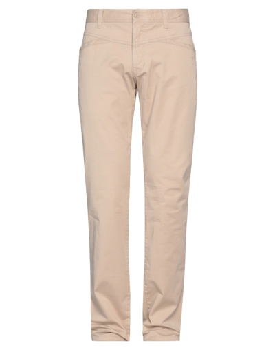 Shop Harmont & Blaine Man Pants Beige Size 42 Cotton, Elastic Fibres