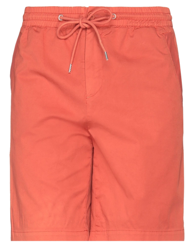 Shop Bikkembergs Man Shorts & Bermuda Shorts Orange Size 36 Cotton, Elastane