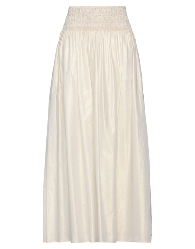 Shop Nude Woman Maxi Skirt Ivory Size 8 Cotton In White