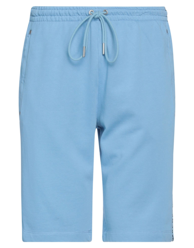 Shop Bikkembergs Man Shorts & Bermuda Shorts Sky Blue Size S Cotton