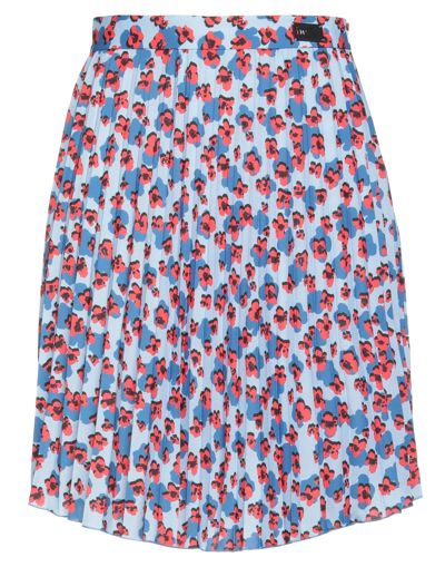 Shop Be Blumarine Woman Mini Skirt Sky Blue Size 8 Polyester