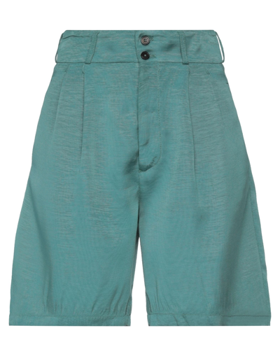 Shop Berwich Woman Shorts & Bermuda Shorts Light Green Size 4 Viscose