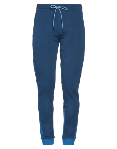 Shop Bikkembergs Man Pants Pastel Blue Size S Cotton, Polyester, Elastane