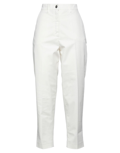 Shop 2w2m Woman Pants Ivory Size 32 Cotton, Elastane In White