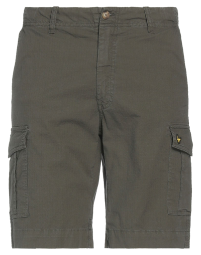 Shop Lyle & Scott Man Shorts & Bermuda Shorts Military Green Size 31 Cotton, Elastane