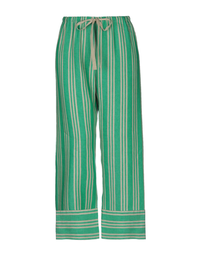 Shop Attic And Barn Woman Pants Green Size 2 Linen, Cotton