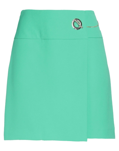 Shop Space Simona Corsellini Simona Corsellini Woman Mini Skirt Green Size 2 Polyester, Elastane