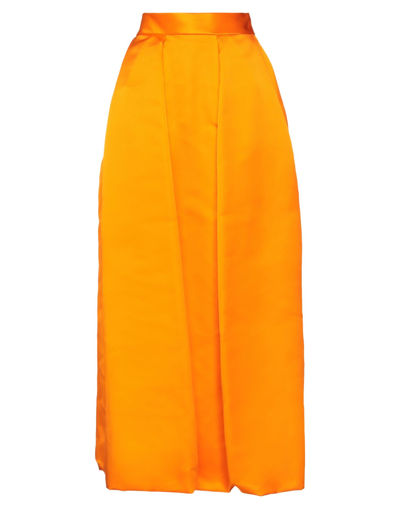 Shop Tom Ford Woman Maxi Skirt Orange Size 2 Silk